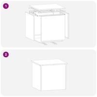 VidaXL Buitenopslagdoos zilver 55 x 50,5 x 50 cm staal - thumbnail