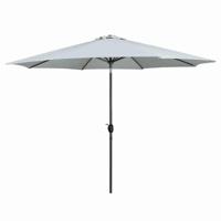 Marbueno Parasol Staal 8 Spaken D270 cm Polyester Wit Tuin, Zwembad en Terras - thumbnail