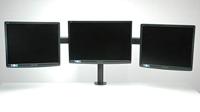 VALUE Drievoudige LCD-arm, tafelmontage, zwart - thumbnail