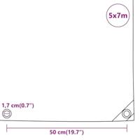 Dekzeil 600 g/m 5x7 m groen - thumbnail