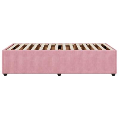 Bedframe fluweel roze 90x190 cm Bedframe fluweel roze 90x190 cm