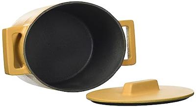 Braadpan Terra.Cotto Gietijzer Ovaal met deksel 13x10 cm