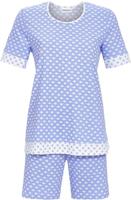 Katoenen shortama schelpen blauw - thumbnail