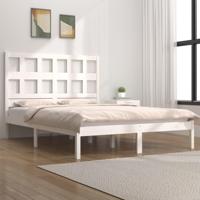 Bedframe zonder matras massief grenenhout wit 120x190 cm - thumbnail