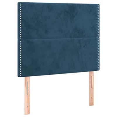 Bedframe zonder matras 100x200 cm fluweel donkerblauw