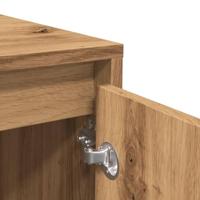 Dressoir 102x33x75 cm bewerkt hout artisanaal eikenkleurig - thumbnail