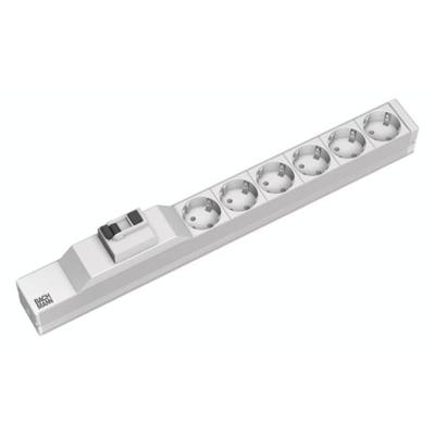 Bachmann 333.411 19 inch Stekkerdoos voor patchkast 1 HE Geaarde contactdoos Vast inbouw Grijs-wit (RAL 7035) Bachmann 333.411 19 inch Stekkerdoos voor patchkast 1 HE Geaarde contactdoos Vast inbouw Grijs-wit (RAL 7035)