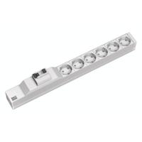 Bachmann 333.411 19 inch Stekkerdoos voor patchkast 1 HE Geaarde contactdoos Vast inbouw Grijs-wit (RAL 7035) - thumbnail