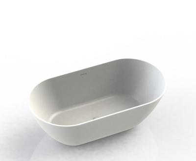 Arcqua Cusco vrijstaand ligbad 155x75x55cm cast marble Mat Wit BAD111747