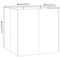 Plantenbak roestig 80x80x80 cm weervast staal - thumbnail