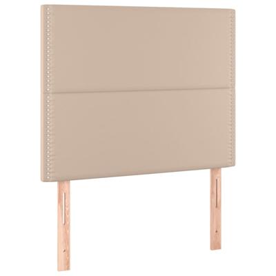 Boxspring met matras kunstleer cappuccinokleurig 180x200 cm - thumbnail