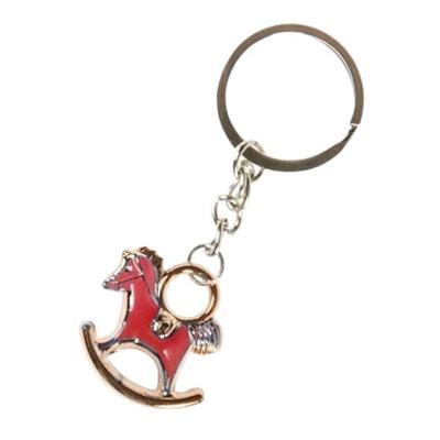 LG Imports sleutelhanger schommelpaard 2,5 x 3 cm staal rood LG Imports sleutelhanger schommelpaard 2,5 x 3 cm staal rood