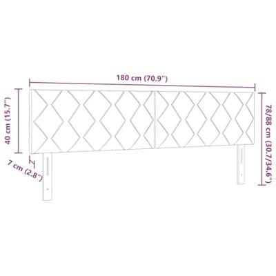 Hoofdbord Wandgemonteerd Geometrisch Donkergroen 180 cm Fluweel