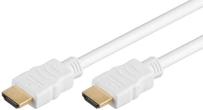 HDMI kabel wit - 1.4 - High Speed - Geschikt voor 4K Ultra HD 2160p en 3D-weergave - Beschikt over Ethernet - 5 meter - Wit HDMI kabel wit - 1.4 - High Speed - Geschikt voor 4K Ultra HD 2160p en 3D-weergave - Beschikt over Ethernet - 5 meter - Wit