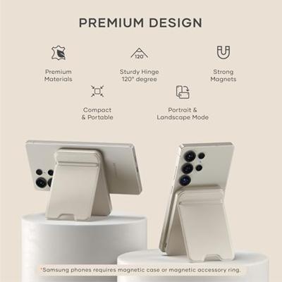 Satechi OntheGo magnetische Qi2 Powerbank met Stand (5.000mAh/20W) - Sand Satechi OntheGo magnetische Qi2 Powerbank met Stand (5.000mAh/20W) - Sand