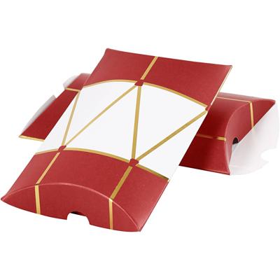 Vivi Gade Cadeaudoosjes, trommel, afm 12x9,4x2,5 cm, 300 gr, goud, rood, wit, 3 stuk/ 1 doos