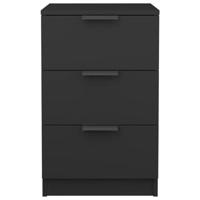 Nachtkastjes 2 st 40x36x65 cm zwart - thumbnail