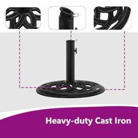 VidaXL Parasolvoet 44x44x31 cm gietijzer zwart - thumbnail