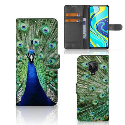 Xiaomi Redmi Note 9 Pro | Note 9S | Telefoonhoesje | Met pasjeshouder | Pauw