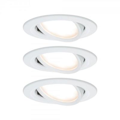 Paulmann 93485 Nova Inbouwlamp Set van 3 stuks LED LED 18 W Wit (mat) Paulmann 93485 Nova Inbouwlamp Set van 3 stuks LED LED 18 W Wit (mat)