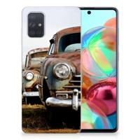 Samsung Galaxy A71 | Siliconen hoesje | met foto Vintage Auto - thumbnail