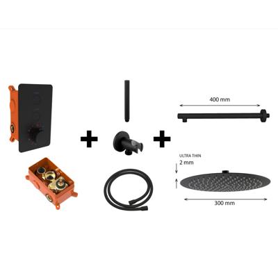Regendoucheset Best Design One Pack Inbouw Thermostaat Nero M300 Mat Zwart Regendoucheset Best Design One Pack Inbouw Thermostaat Nero M300 Mat Zwart