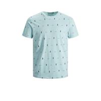 JACK & JONES ORIGINALS T-shirt met all over print lichtblauw - thumbnail