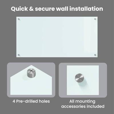 VidaXL Keuken achterwand wit 100 x 50 cm gehard glas VidaXL Keuken achterwand wit 100 x 50 cm gehard glas