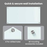 VidaXL Keuken achterwand wit 100 x 50 cm gehard glas - thumbnail