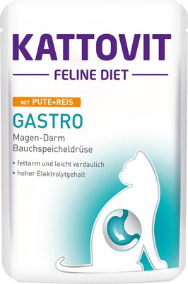 KATTOVIT Feline Diet Gastro Turkey with rice - nat kattenvoer - 85g