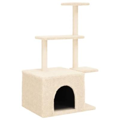 VidaXL Kattenmeubel met sisal krabpalen 110 cm crèmekleurig