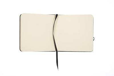 Kangaro Schetsboek - Zwart - Hardcover - 80 vellen - 140g - Roomwit Papier met Elastiek en Lint