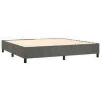 Boxspring met matras fluweel donkergrijs 200x200 cm - thumbnail