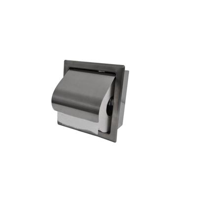 Inbouw Toiletrolhouder Wiesbaden RVS (met Klep) OP=OP