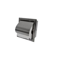 Inbouw Toiletrolhouder Wiesbaden RVS (met Klep) OP=OP - thumbnail