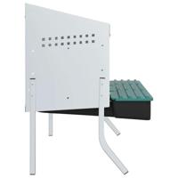 Kippennestkast 3 compartimenten met poten gegalvaniseerd staal - thumbnail