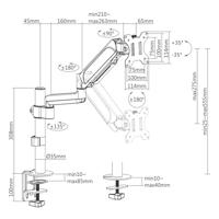 VALUE LCD arm, 4 draaipunten, tafelbevestiging - thumbnail