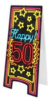 NEON Partybord hoera 50 jaar - thumbnail