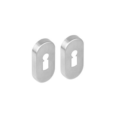 Intersteel rozetten ovaal met sleutelgat verdekt 65x30x10mm - RVS