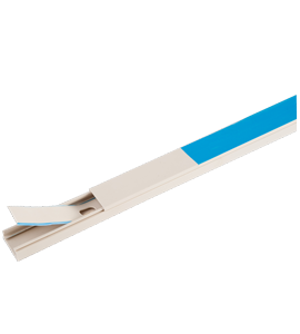 Kabelgoot wit kunststof wit 25X13 9010 Systeem 25 930020 prijs per meter (lengte is 2 meter)