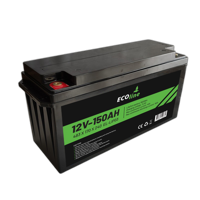 EcoLine - LifePo4 12V 150AH - 150000mAh lithium Batterij - 483 x 170 x 240 - Deep Cycle Accu + Bluetooth - thumbnail