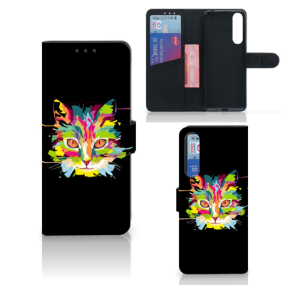 Sony Xperia 1 II Leuk Hoesje Cat Color Sony Xperia 1 II Leuk Hoesje Cat Color