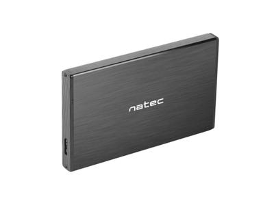 Natec RHINO GO USB 3.0-behuizing voor 2,5'' SATA HDD/SSD, zwart Aluminium