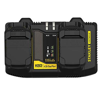 Dubbele lader - 18V 4A - Compatibel met alle V20-serie accu's - STANLEY FATMAX, SFMCB24-QW