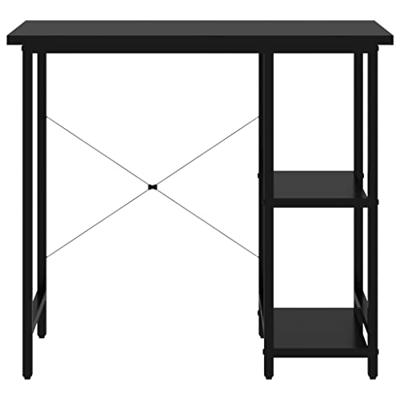 VidaXL Computerbureau 80x40x72 cm mdf en metaal zwart
