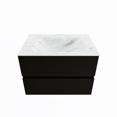 MONDIAZ VICA-DLUX 70cm badmeubel onderkast Urban 2 lades. Inbouw wastafel CLOUD midden 1 kraangat, kleur Opalo. MONDIAZ VICA-DLUX 70cm badmeubel onderkast Urban 2 lades. Inbouw wastafel CLOUD midden 1 kraangat, kleur Opalo.