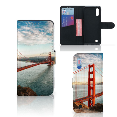 Samsung Galaxy M10 | Flip Cover | Golden Gate Bridge