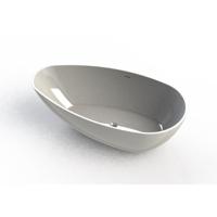 Salenzi Vrijstaand Ligbad Unica 170x86x54 cm Solid Cast Glans Wit - thumbnail