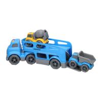 Transporter Werkvoertuigen met Geluid - Blauw - thumbnail