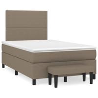 Boxspring met matras stof taupe 120x190 cm - thumbnail